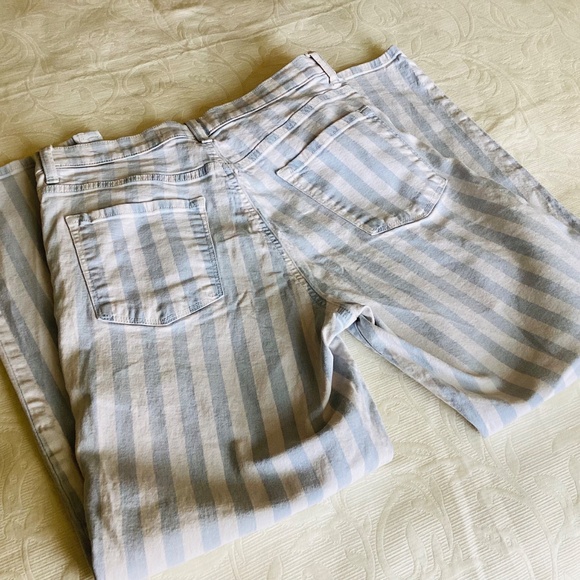 J BRAND JULES HIGH RISE BLUE & WHITE RINSE STRAIGHT SIZE 30 - 27 INCH LENGTH - Picture 6 of 13
